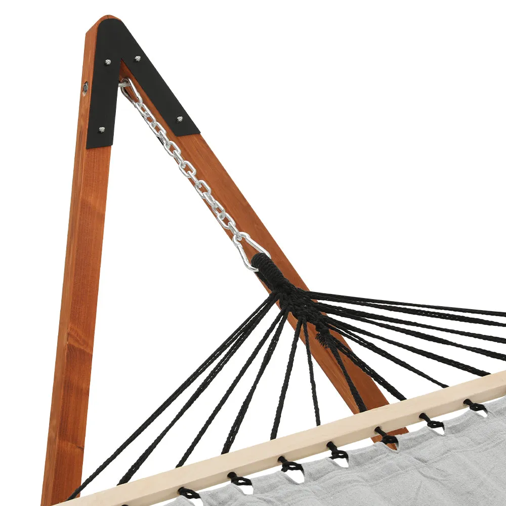 2-Person Rubberwood Outdoor Hammock w/ Pillow - Gardeon