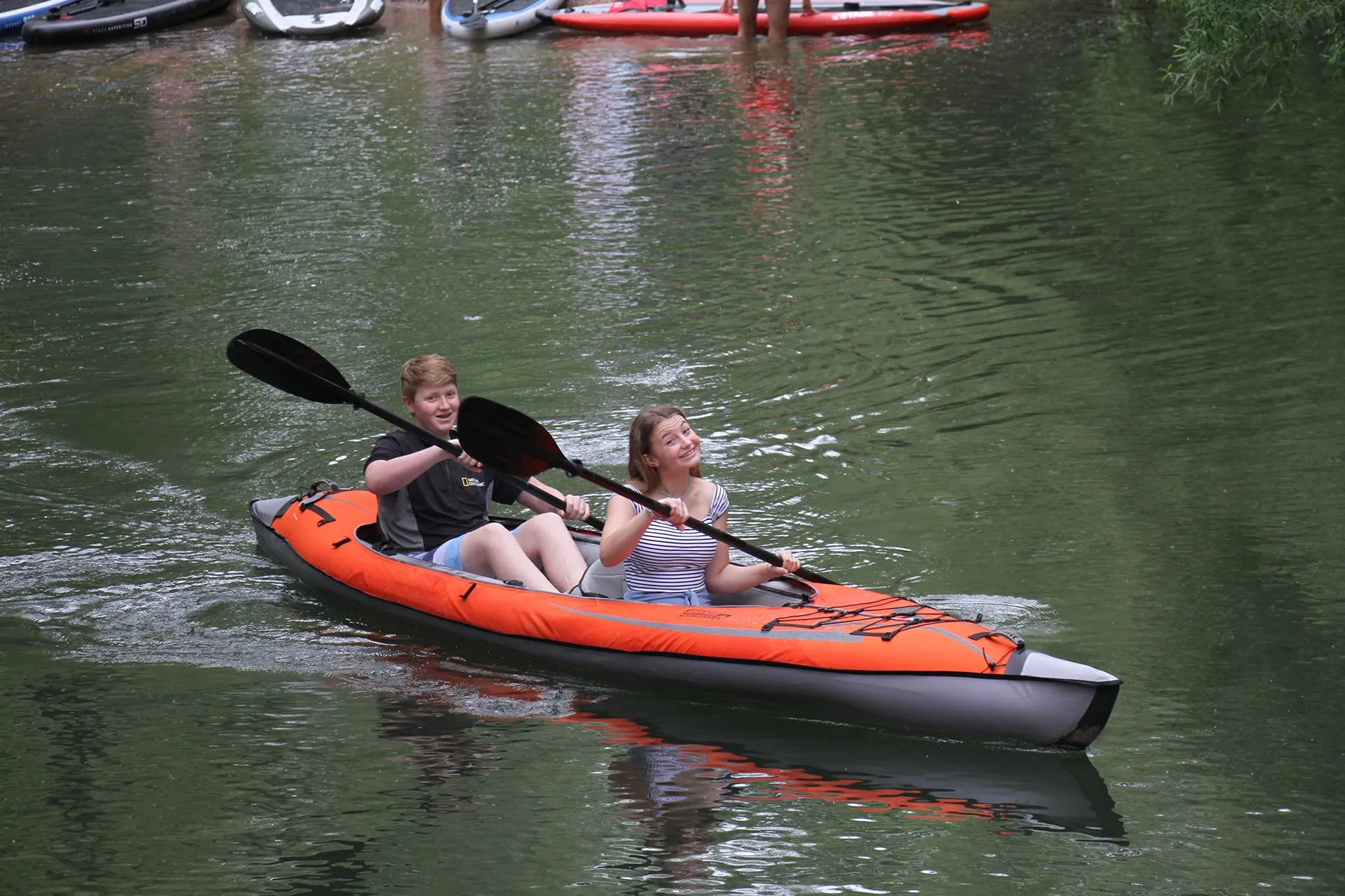 2-Piece Aluminum Kayak Paddle - Black