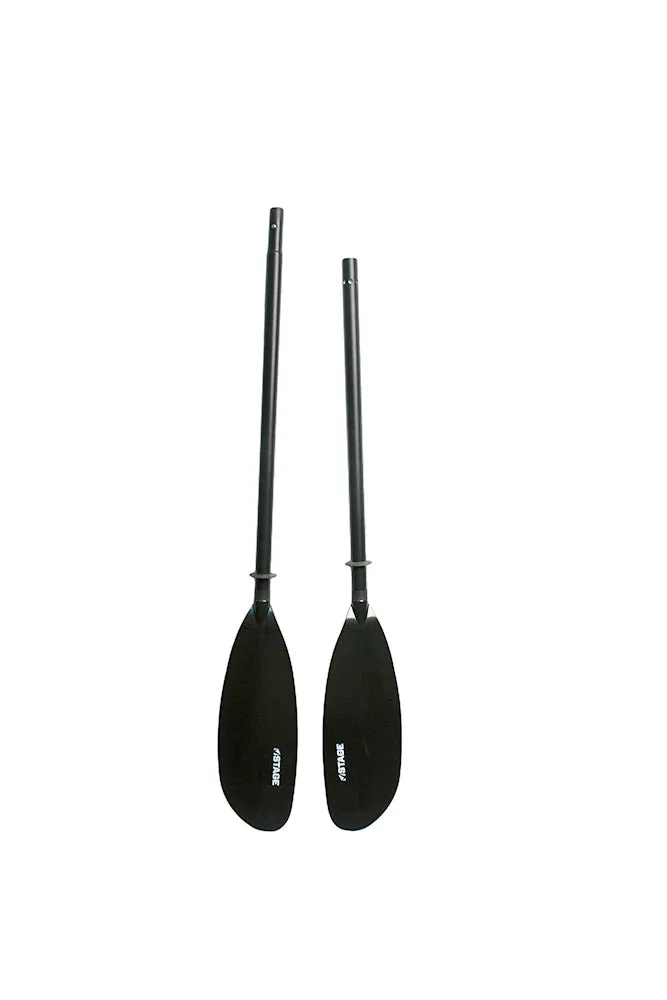 2-Piece Aluminum Kayak Paddle - Black