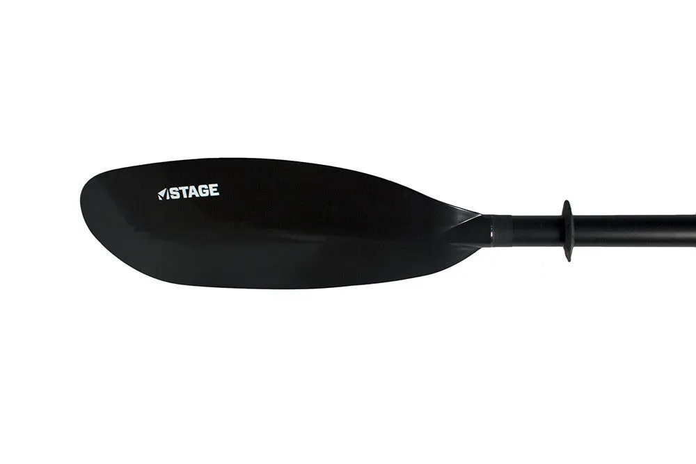 2-Piece Aluminum Kayak Paddle - Black