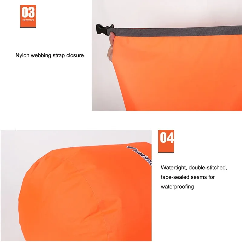 40L 70L Waterproof Dry Bag Pack Sack Swimming Rafting Kayaking River Trekking Floating Sailing Canoing Boating Water Resistance