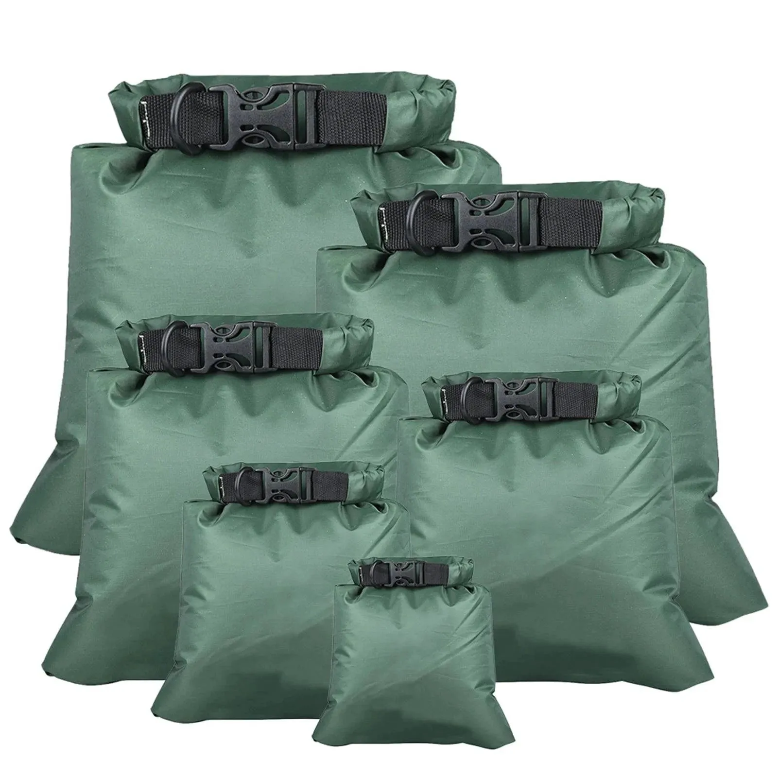 6 PCS Outdoor Waterproof Bag Dry Sack Pack for Drifting Boating Floating Kayaking Surfing Beach Rafting Swimming Sports Bags