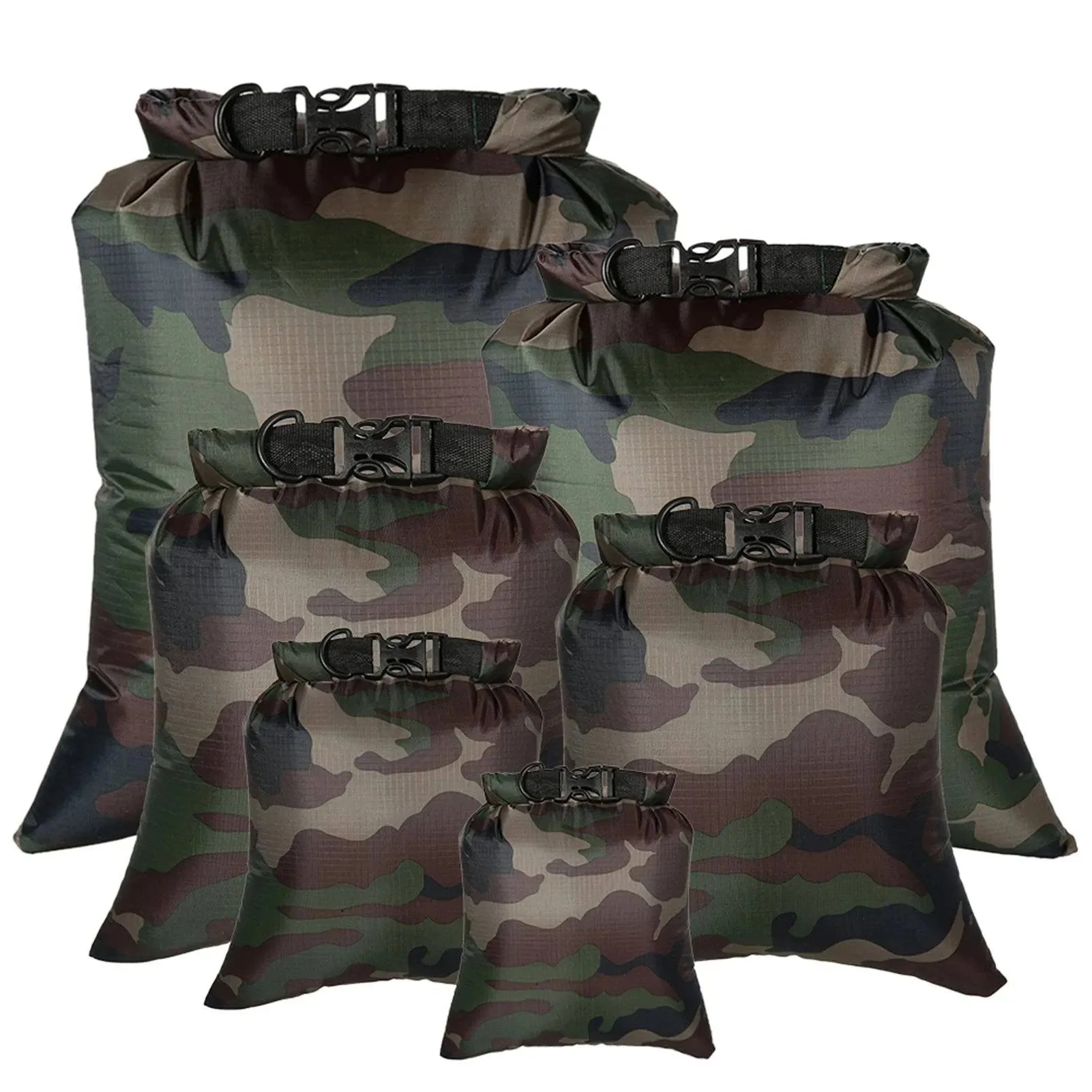 6 PCS Outdoor Waterproof Bag Dry Sack Pack for Drifting Boating Floating Kayaking Surfing Beach Rafting Swimming Sports Bags