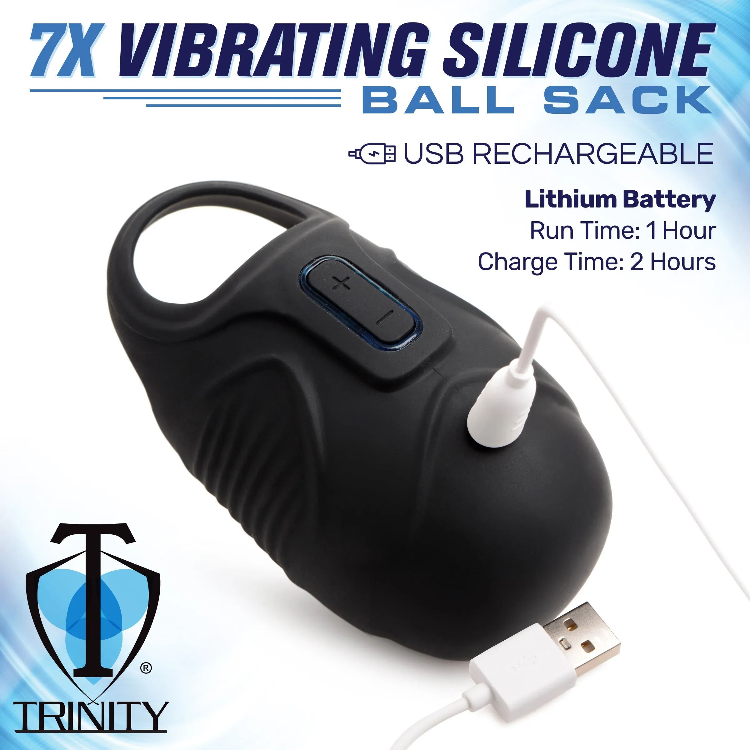 7x Vibrating Silicone Testicle Massager