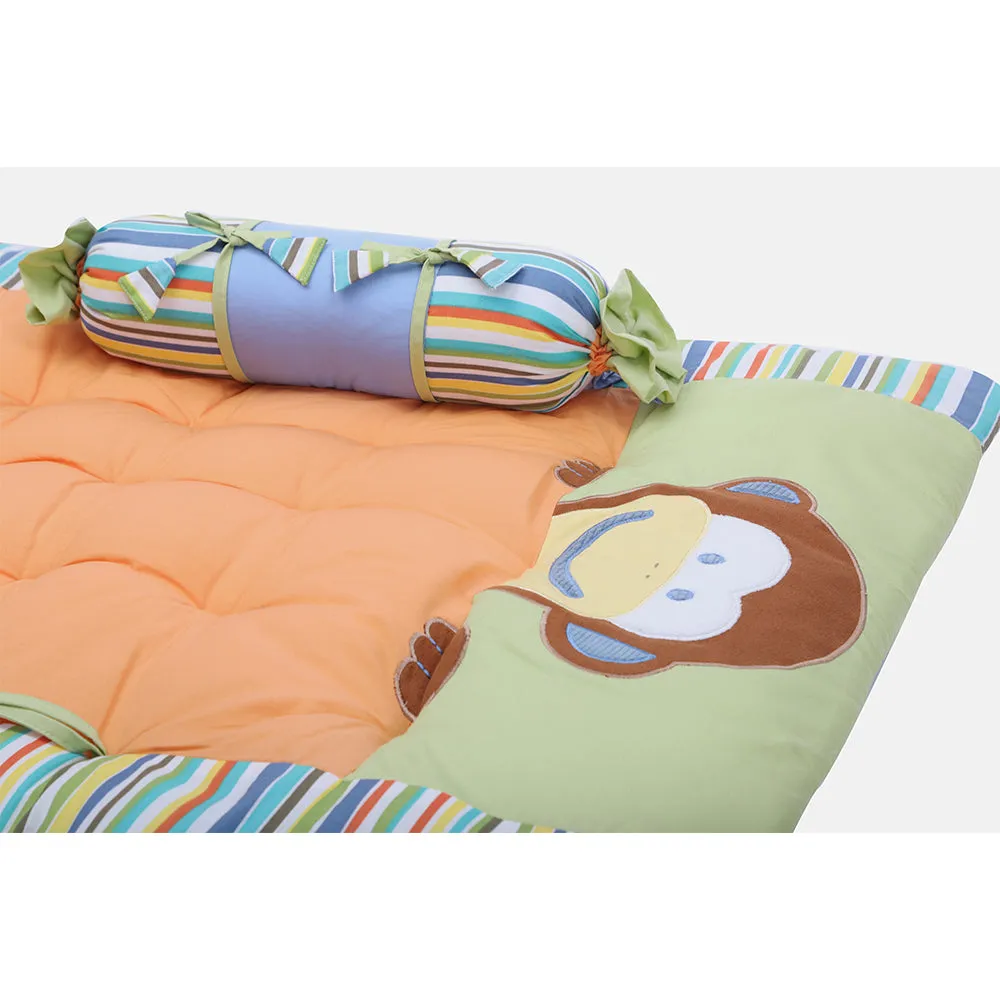 Abracadabra Cotton Bedding/Gadda Set Head & Tail Theme - Orange