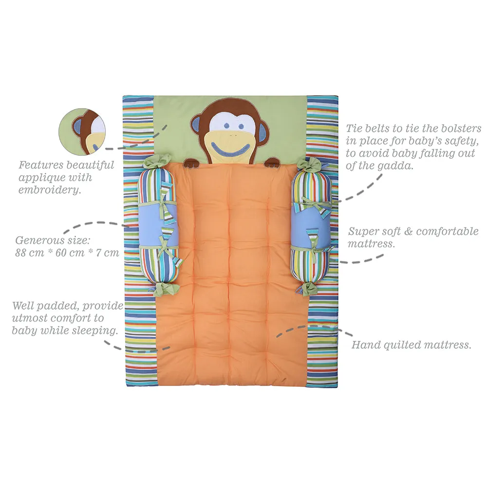 Abracadabra Cotton Bedding/Gadda Set Head & Tail Theme - Orange