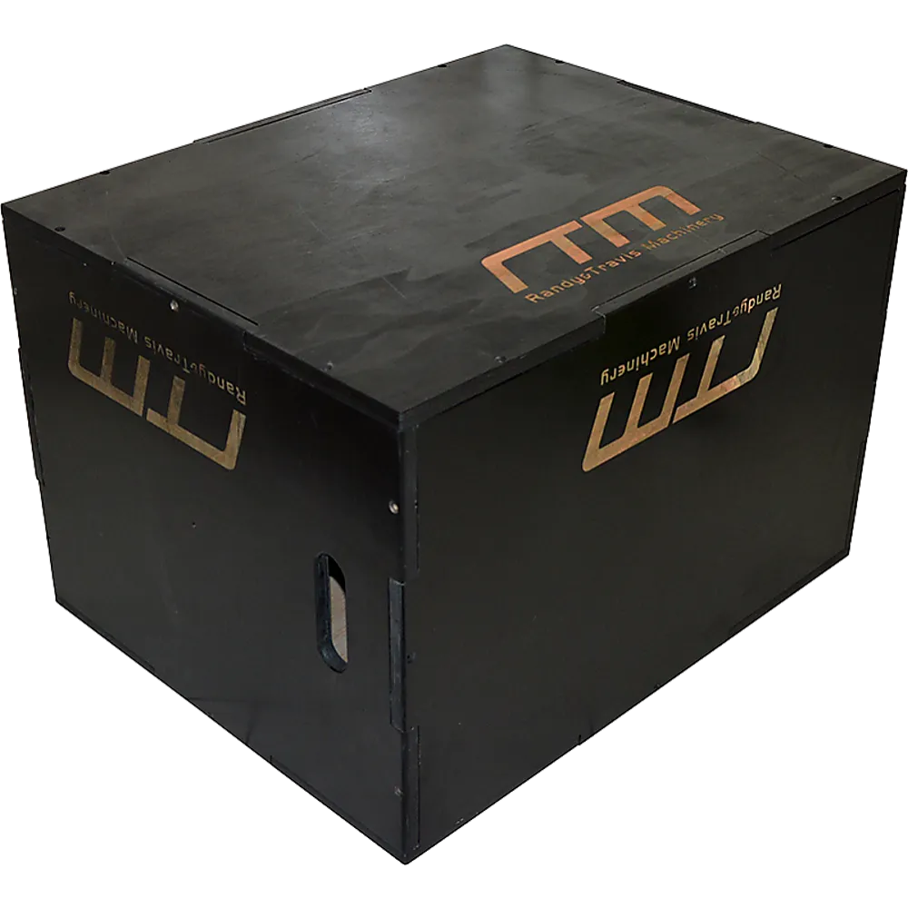 Adjustable Black Plyometric Jump Box 3 Heights - Randy & Travis
