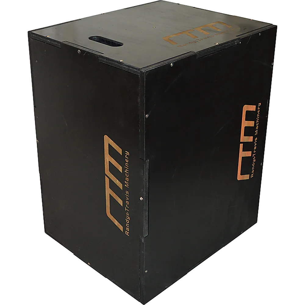 Adjustable Black Plyometric Jump Box 3 Heights - Randy & Travis