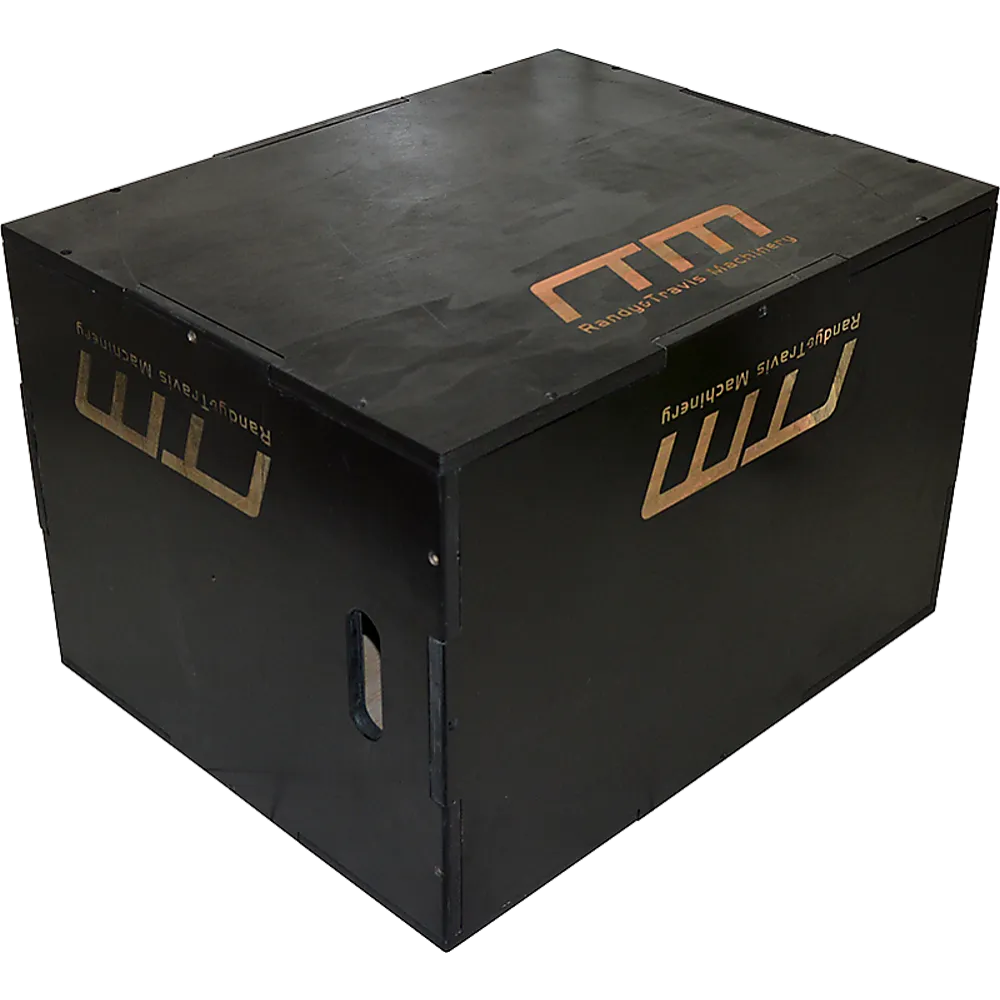 Adjustable Black Plyometric Jump Box 3 Heights - Randy & Travis