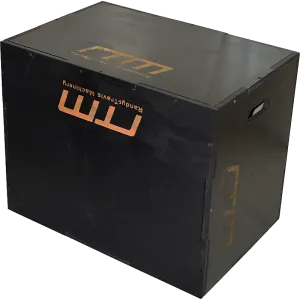 Adjustable Black Plyometric Jump Box 3 Heights - Randy & Travis