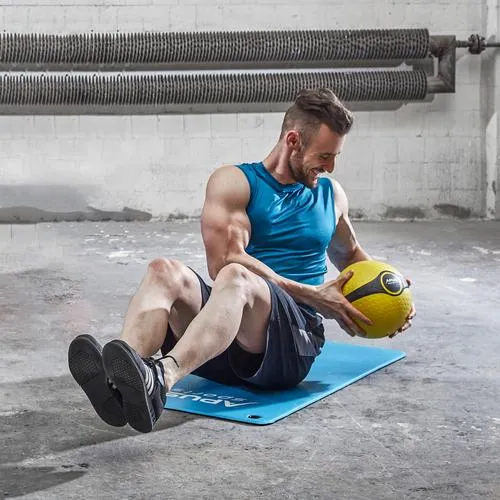 APUS Poland Non Slip Short Fitness Mat Blue 120 cm