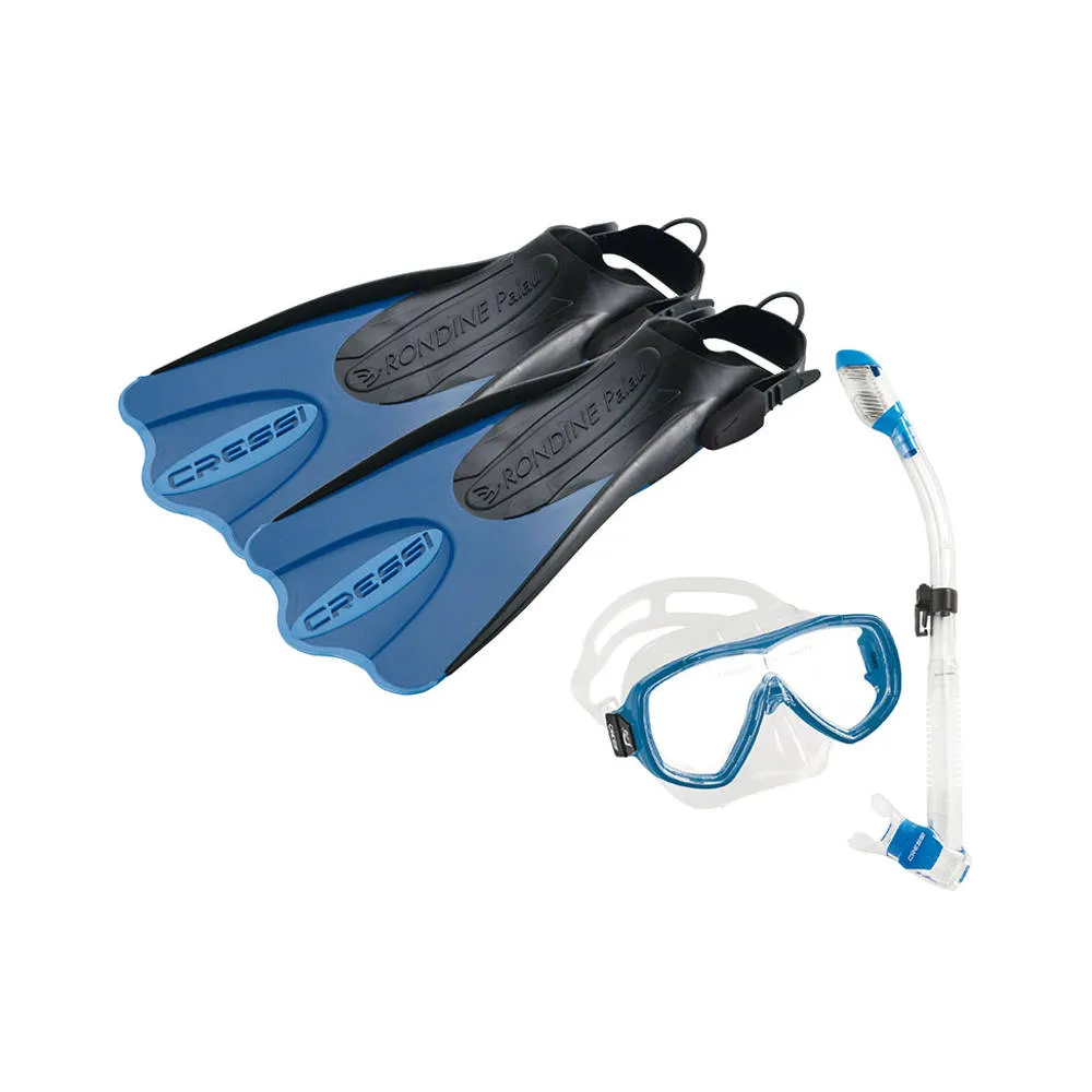 Cressi Palau SAF Fins Dry Snorkel Onda Mask with Bag Snorkel Packages
