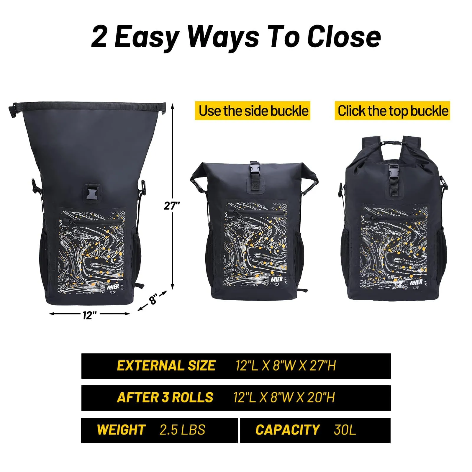 Dry Backpack Waterproof Bag Roll Top Floating Dry Sack