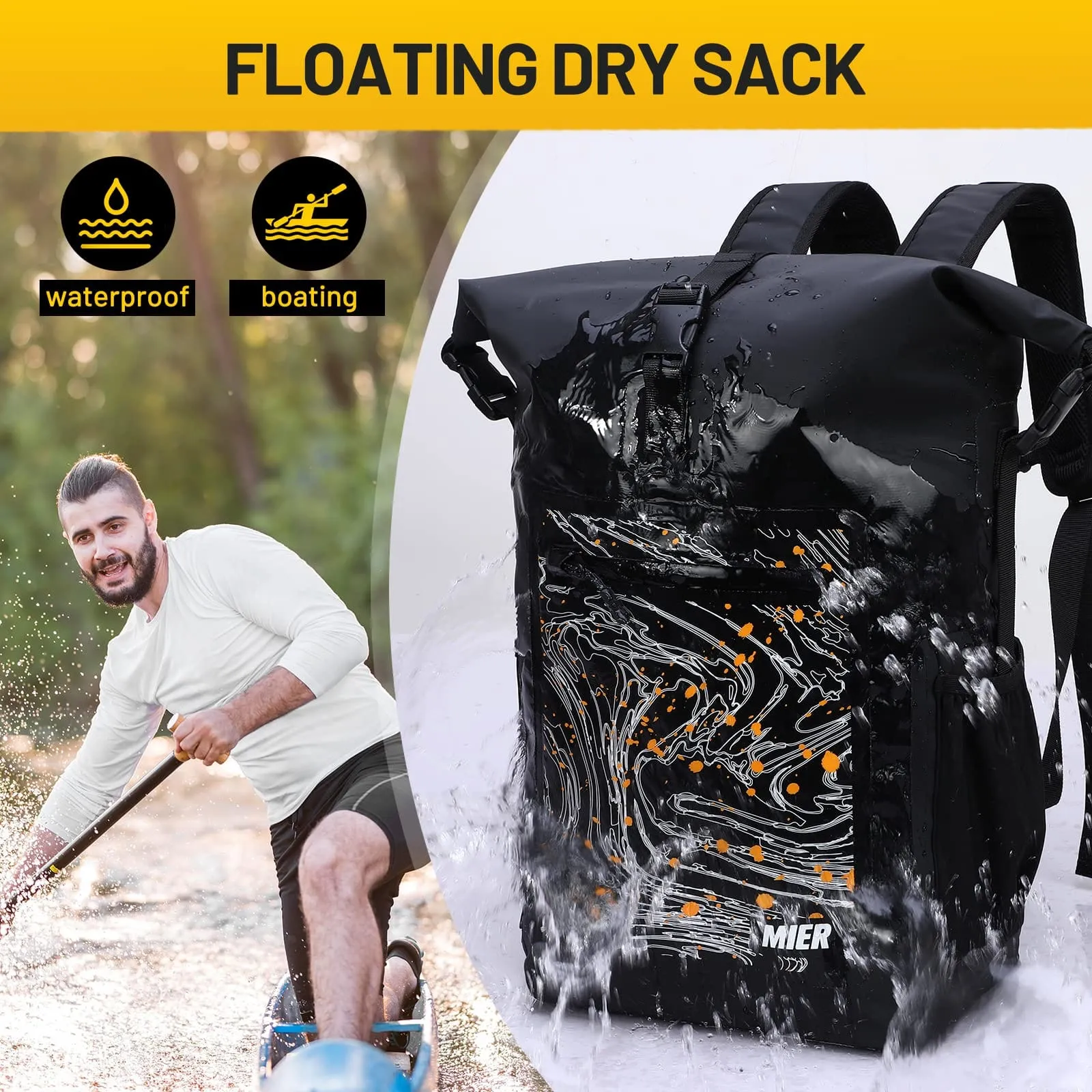 Dry Backpack Waterproof Bag Roll Top Floating Dry Sack