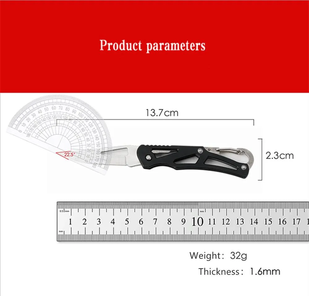 Folding Pocket Knife - Keychain Mini Knife - 2.4 Inch Sharp Blade Folding Knife - EDC Equipment - Survival Gear for Outdoor Camping Hiking for Men