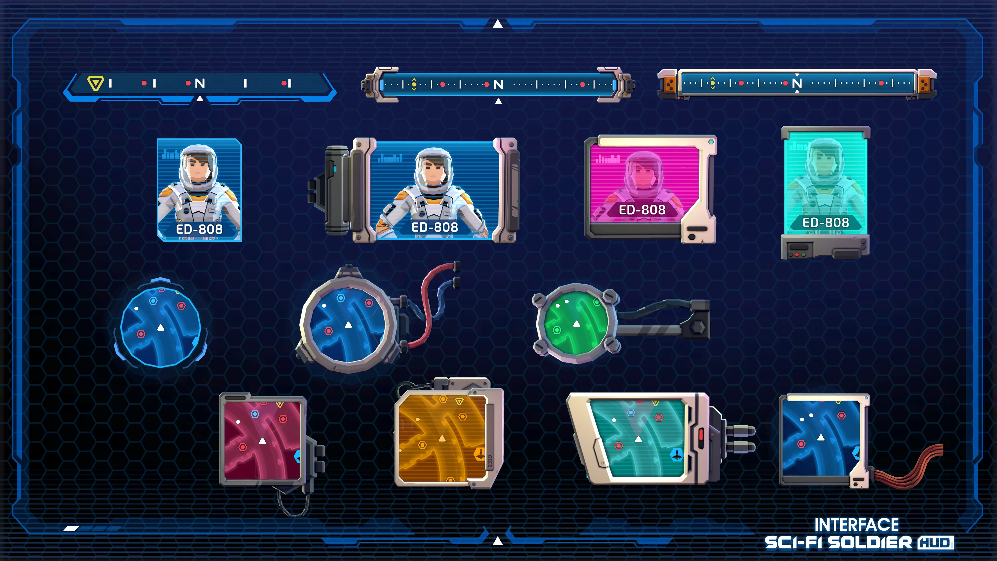 INTERFACE - Sci-Fi Soldier HUD
