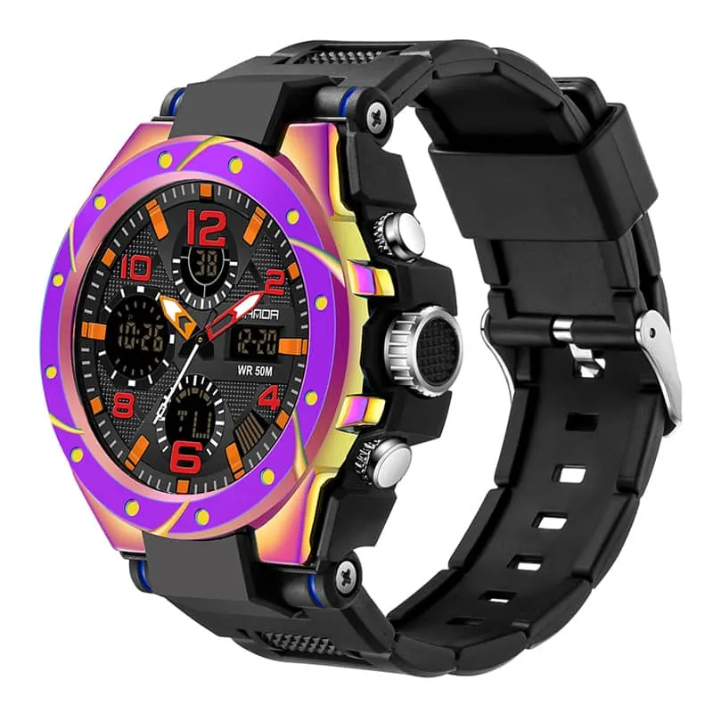 Mens Digital Watch Tactical Military Army Waterproof  Stopwatch Dual Time Outdoor Survival Sports Luminous Electronic Alarm Clock