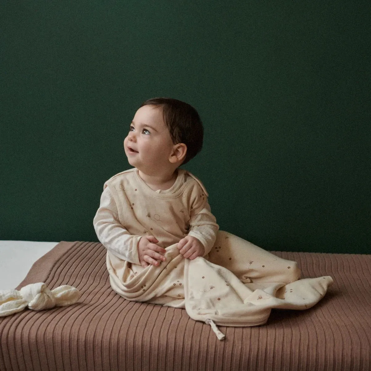 Nature Baby Organic Cotton & Merino Sleeping Bag - Bumble Bee Print