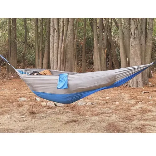 Outdoor Camping Hammock  Lightweight 260x140cm Portable Travel Lightblue