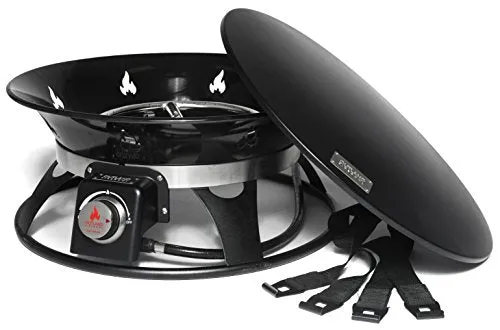 Outland Living Model 863 Portable Propane Fire Pit, 21-Inch Diameter 58,000 BTU Smokless for Camping RV Backyard Deck Patio, Black