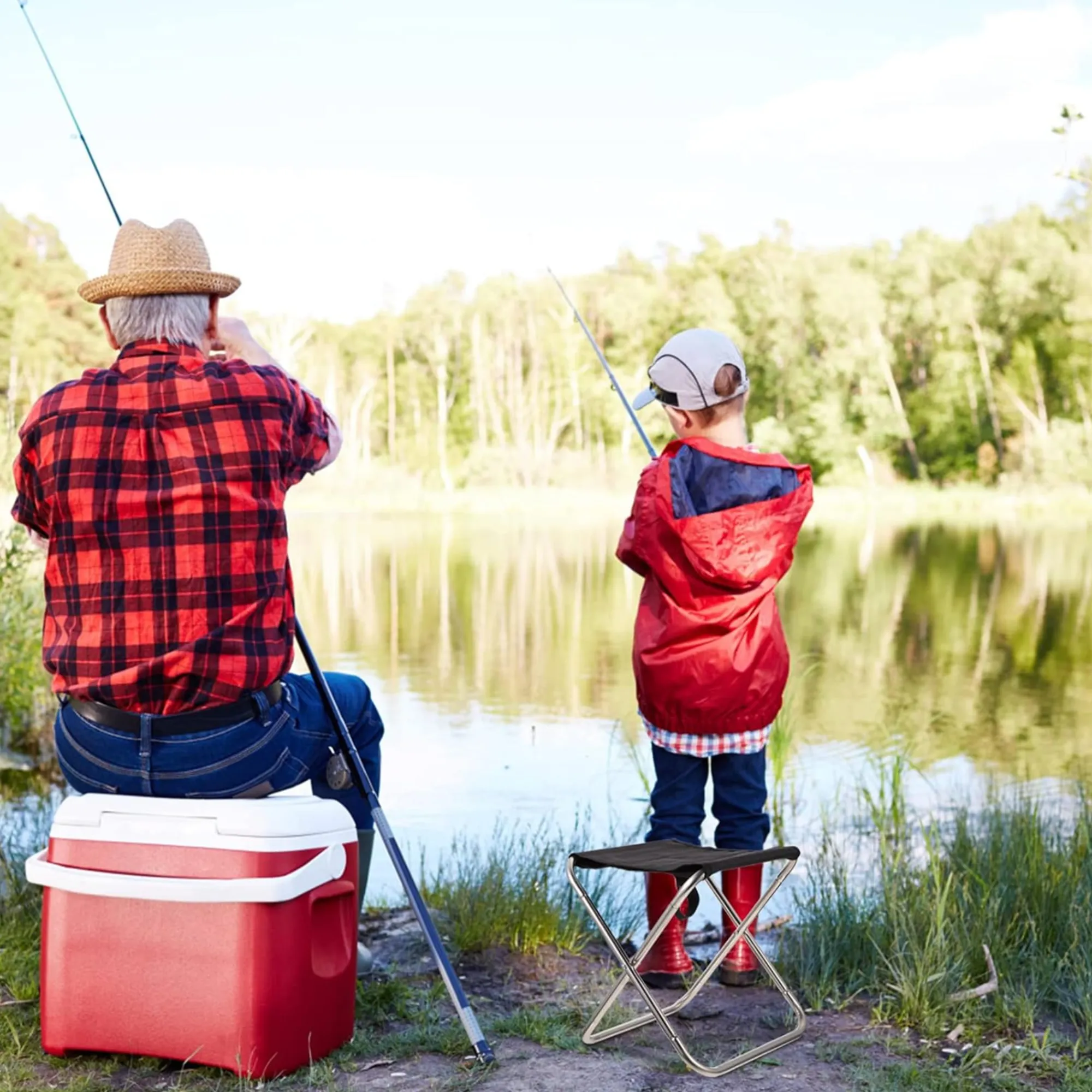 Portable And Foldable Aluminum Frame Camping/Fishing Stool 183572