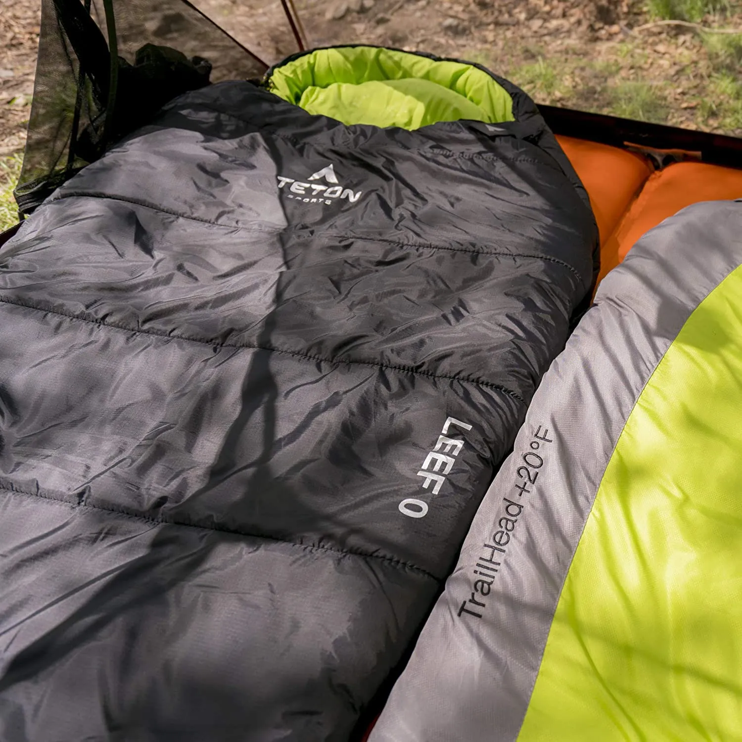 TETON Sports LEEF Ultralight Mummy Sleeping Bag Perfect for Backpacking, Hiking, and Camping; 3-4 Season Mummy Bag; Free Stuff Sack Included